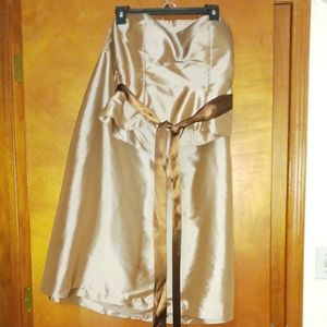 Bill Levkoff 2 Peice Gold Dress